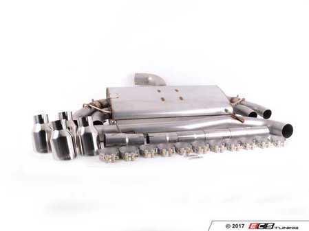 ES#2827586 - SSXAU471 - Cat-Back Exhaust System - non-Resonated - valved - 3" stainless steel with quad 100mm polished tips - Milltek Sport - Audi