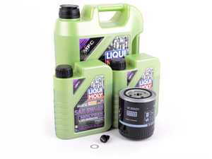 ES#3439022 - molygenKT1 - Liqui Moly MolyGen - Premium Oil Service Kit - With ECS Magnetic Drain Plug - Includes Mann oil filter and Liqui Moly 5w-40 oil with MolyGen technology - Assembled By ECS - Audi
