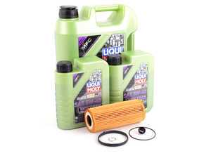 ES#3439034 - molygenKT7 - Liqui Moly MolyGen - Premium Oil Service Kit - With ECS Magnetic Drain Plug - Includes Hengst oil filter and Liqui Moly 5w-40 oil with MolyGen technology - Assembled By ECS - Audi