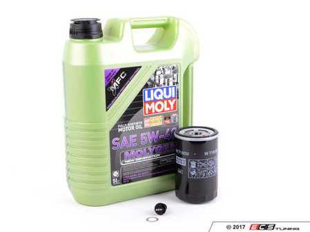 ES#3439004 - PLSOILKT5 - Liqui Moly MolyGen - Oil Service Kit - With ECS Magnetic Drain Plug - Includes standard Hengst oil filter and Liqui Moly 5w-40 oil with MolyGen technology - Assembled By ECS - Audi Volkswagen