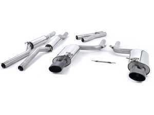ES#2827264 - SSXAU060BLK - Cat-Back Exhaust System - Resonated - 2.36" stainless steel with dual satin sheen black tips - Milltek Sport - Audi