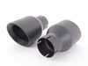 ES#2827599 - SSXAU484 - Cat-Back Exhaust System - Resonated - 3" stainless steel with dual GT100 black Cerakote tips - Milltek Sport - Audi