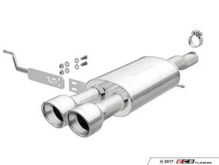 ES#3244408 - 19134 - Performance Rear Muffler Exhaust  - 2.5" stainless steel with 4" polished dual center exit tips - Magnaflow - MINI