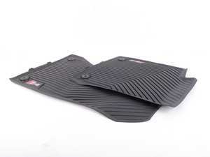 ES#3186646 - 8W1061221A041 - S4 Rubber Floor Mats - Front - A set of two black front floor mats with S4 emblem - Genuine Volkswagen Audi - Audi