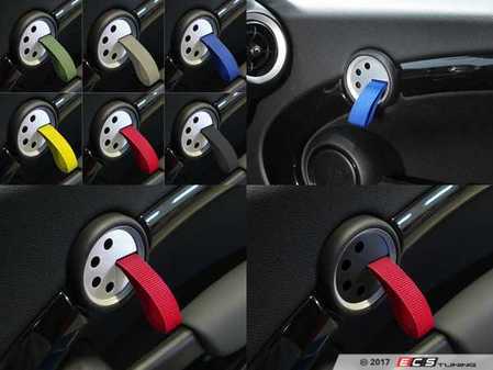 ES#2839611 - DH24BLKBLK - RS Style Door Pulls - Black / Black - Add some racing styles door handle pulls - Rennline - MINI