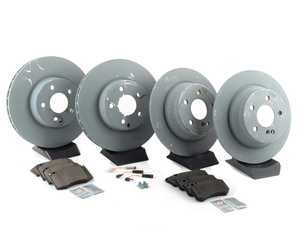 ES#2779640 - 0054209520KT4 - Front & Rear Brake Service Kit - Featuring Genuine Mercedes-Benz Rotors And Pads - Genuine Mercedes Benz - Mercedes Benz