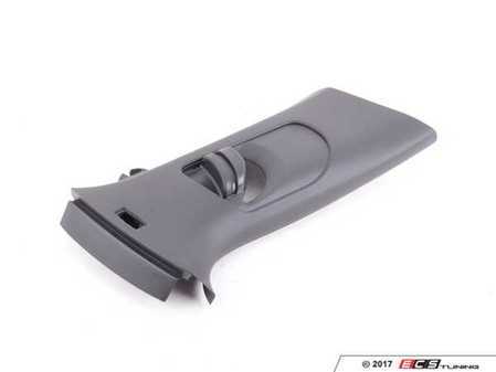 ES#2955844 - 5GM867244E82V - Upper B-Pillar Trim - Right - The passenger's seat belt routes through this trim. - Titanium Black - Genuine Volkswagen Audi - Volkswagen