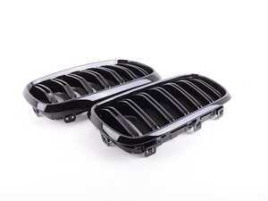 ES#3426682 - BM-0174-DS-GB - Dual Slats Blackout Grille Set - Gloss Black - Add style and individuality to your BMW in minutes! - ECS - BMW