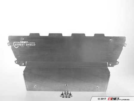 ES#3411957 - 019207ecs01KT - Audi B9 A4/S4/A5 Engine Street Shield Aluminum Skid Plate - Protect your vehicle's plastic oil pan with this 4mm thick aluminum skid plate - ECS - Audi