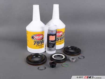 ES#3449403 - 33117525064KT2 - Differential Service Kit - Everything you need to service your differential, featuring Redline 75w90 and ECS Magnetic Differential Oil Drain Plug! - Assembled By ECS - BMW