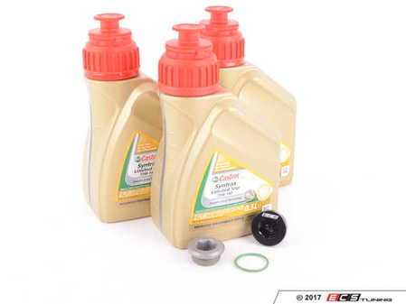 ES#3449410 - 83222282583KT4 - Differential Service Kit  - All you need in one package for scheduled differential maintenance! With Castrol SAF-XJ Differential Fluid and ECS Magnetic Differential Oil Drain Plug! - Assembled By ECS - BMW