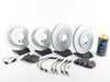 ES#3247695 - 34111160915KT17 - Performance Front And Rear Brake Service Kit - Featuring ECS V5 rotors, Hawk HPS pads and ECS Exact Fit Stainless Steel Brake Lines - Assembled By ECS - BMW