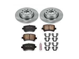 ES#3158640 - KOE2261 - Autospecialty Daily Driver Brake Service Kit - Rear (282x12) - Stock replacement brake kit with hardware, featuring OE replacement brake rotors and high performance Evolution ceramic pads - Power Stop - Volkswagen