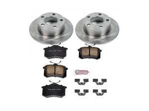 ES#3159373 - KOE515 - Autospecialty Daily Driver Brake Service Kit - Rear - Stock replacement brake kit with hardware, featuring OE replacement brake rotors and high performance Evolution ceramic pads - Power Stop - Volkswagen