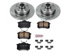 ES#3159357 - KOE512 - Autospecialty Daily Driver Brake Service Kit - Rear  - Stock replacement brake kit with hardware, featuring OE replacement brake rotors and high performance Evolution ceramic pads - Power Stop - Volkswagen
