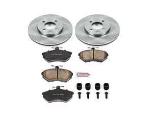 ES#3158990 - KOE374 - Autospecialty Daily Driver Brake Service Kit - Front (256x20) - Stock replacement brake kit with hardware, featuring OE replacement brake rotors and high performance Evolution ceramic pads - Power Stop - Volkswagen