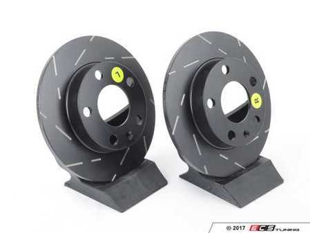 ES#522672 - USR1202 - Rear Slotted Brake Rotors - Pair (245x10mm) - Upgrade your stopping power - EBC - Audi