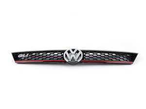ES#2766933 - 5C6853651MCEE - GLI Edition 30 Grille - With Red Strip - Black honeycomb with "Tornado Red" strip and "VW" and "GLI" badges - Genuine Volkswagen Audi - Volkswagen