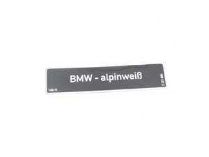 ES#79102 - 51142121000 - PAINT PLATE - Genuine BMW - BMW
