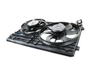 ES#3189422 - 620-805 - Fan Assembly - 360mm/295mm - The two cooling fans and fan shroud found behind the radiator - Dorman - Audi Volkswagen