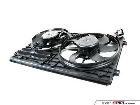 ES#3189422 - 620-805 - Fan Assembly - 360mm/295mm - The two cooling fans and fan shroud found behind the radiator - Dorman - Audi Volkswagen
