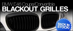 BMW E46 Coupe/Convertible Blackout Grilles