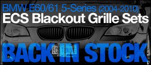 BMW E60/61 5-Series ECS Blackout Grille Set