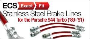 Porsche 944 Turbo 89-91 ECS Stainless Steel Brake Lines