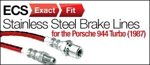 Porsche 944 Turbo 1987 ECS Stainless Steel Brake Lines
