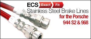 Porsche 944S2 & 968 ECS Stainless Steel Brake Lines
