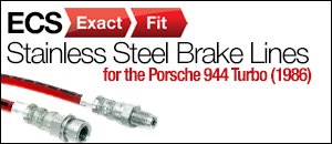 Porsche 944 Turbo 1986 ECS Stainless Steel Brake Lines