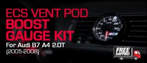Audi B7 A4 2.0T ECS Vent Pod Boost Gauge Kit