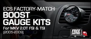 VW MKV 2.0T ECS Factory-Match Boost Gauge Kits
