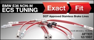 BMW E36 Non-M Exact-Fit Brake Lines - Post 12/1997