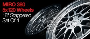 MiRo 5x120 18" Style 380 Wheel Sets