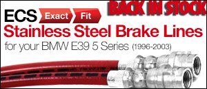 BMW E39 5 Series ECS Exact-Fit Brake Lines
