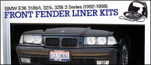 BMW E36 318ti/i, 325i, 328i Front Fender Liner Kits