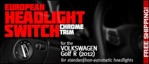 Volkswagen Golf R European Headlight Switch