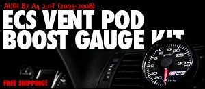 Audi B7 A4 2.0T ECS Vent Pod Boost Gauge Kits