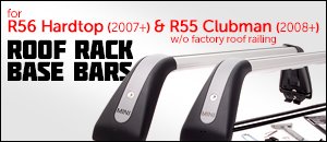 R55/R56 MINI Roof Rack Base Bars