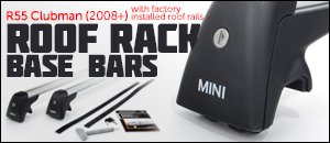 R55 MINI With Rails Roof Rack Base Bars