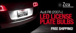 Audi R8 Ziza LED License Plate Bulbs