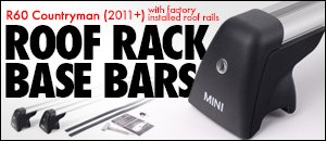 R60 MINI With Rails Roof Rack Base Bars