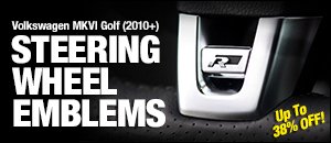 Volkswagen MKVI Golf R Steering Wheel Emblems