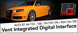 P3 Cars Vent Integrated Digital Interface - Audi B7
