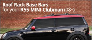R55 MINI With Rails Roof Rack Base Bars