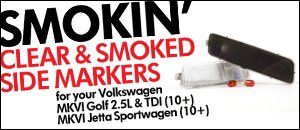 Smoked/Clear Side Markers - MKVI Golf & Sportwagen