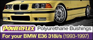 Powerflex Polyurethane Bushings - BMW E36 318i/s