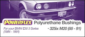 Powerflex Polyurethane Bushings - BMW E30 325ix M20