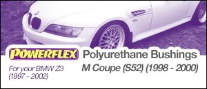 Powerflex Polyurethane Bushings - BMW Z3 M Coupe S52
